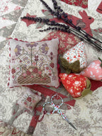 Pansy Patch Quilts & Stitchery "Strawberry Basket Pinkeep" Counted Cross Stitch, Needlework Marketplace 2025, Pattern Only