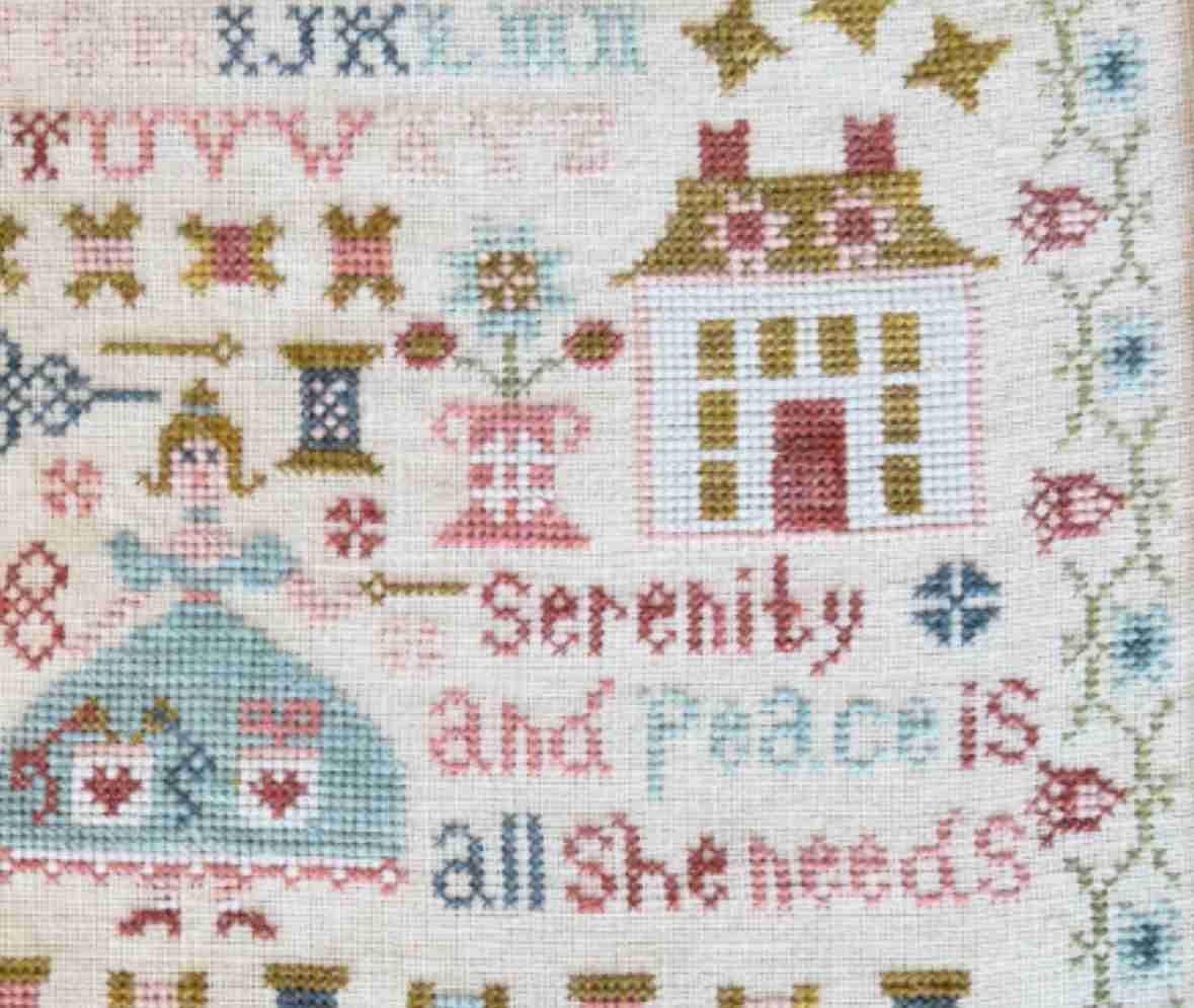 Pansy Patch Quilts & Stitchery "Serenity" Counted Cross Stitch, Needlework Marketplace 2025, Pattern Only