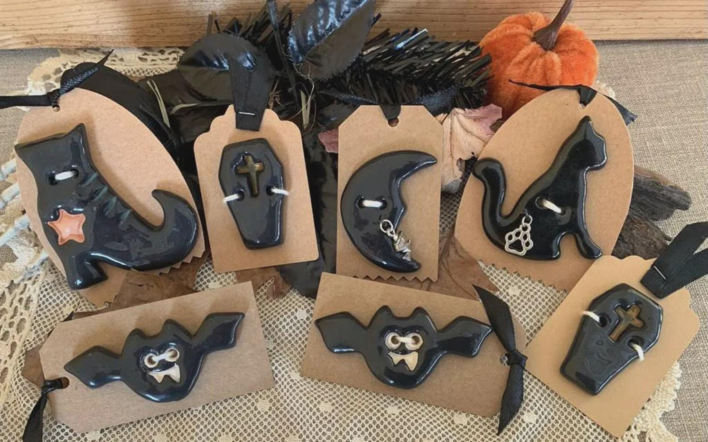 Rovaris ~ Ceramic Halloween Button, Handcrafted and Imported from Samone, Italy
