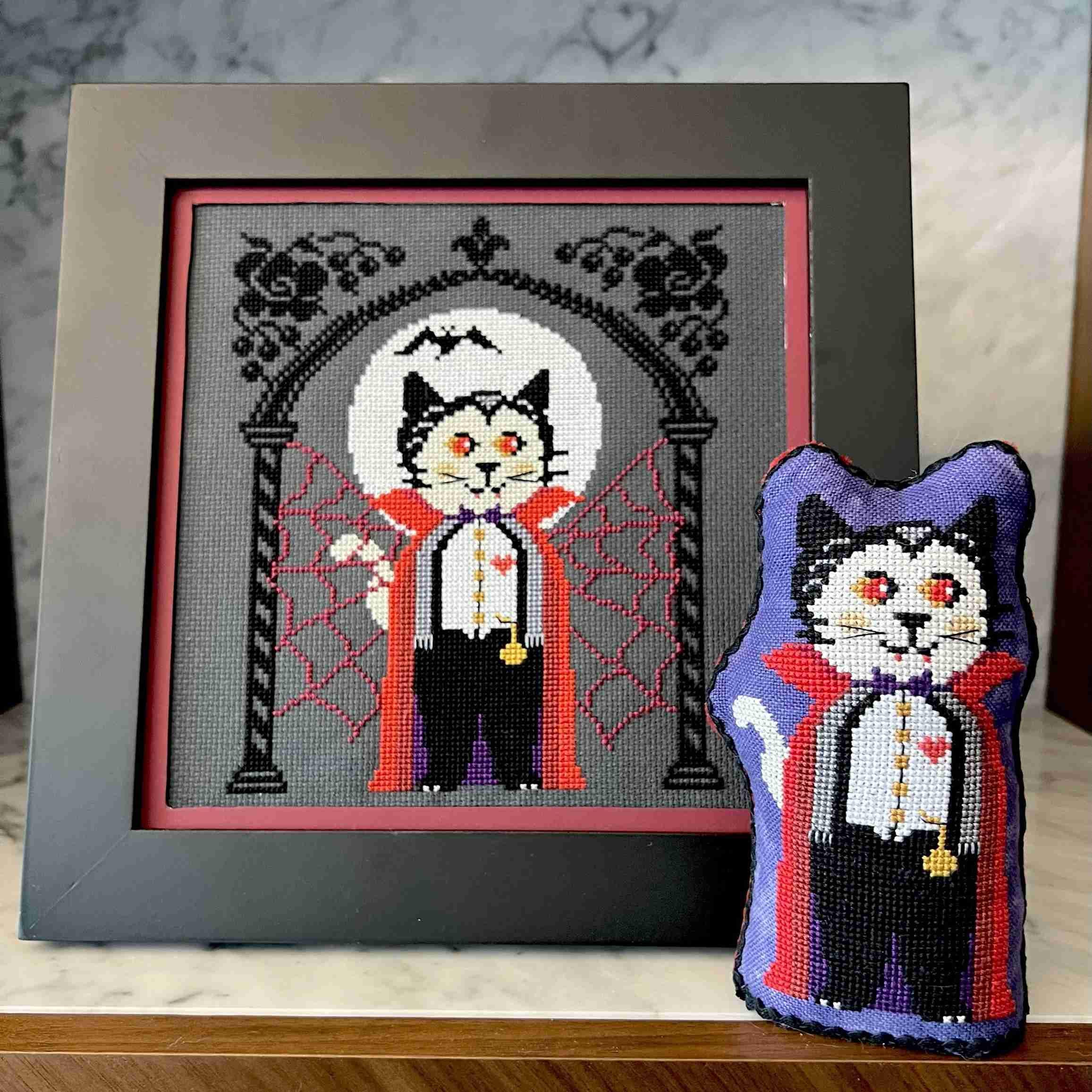 DECEMBER STITCHES "Midnight Cat" Counted Cross Stitch Pattern, Needlework Marketplace 2025, Pattern Only