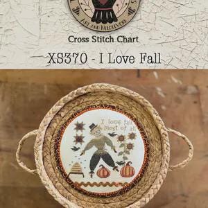 Teresa Kogut Creative Whims "I Love Fall" Counted Cross Stitch Pattern, Chart, Pattern Only