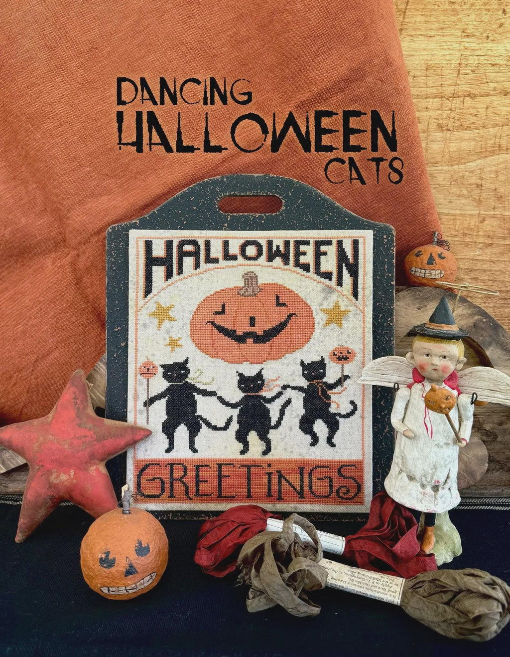Teresa Kogut Creative Whims "Hello Midnight" Counted Cross Stitch Pattern, Booklet, 8 Spooktacular Designs, Pattern Only
