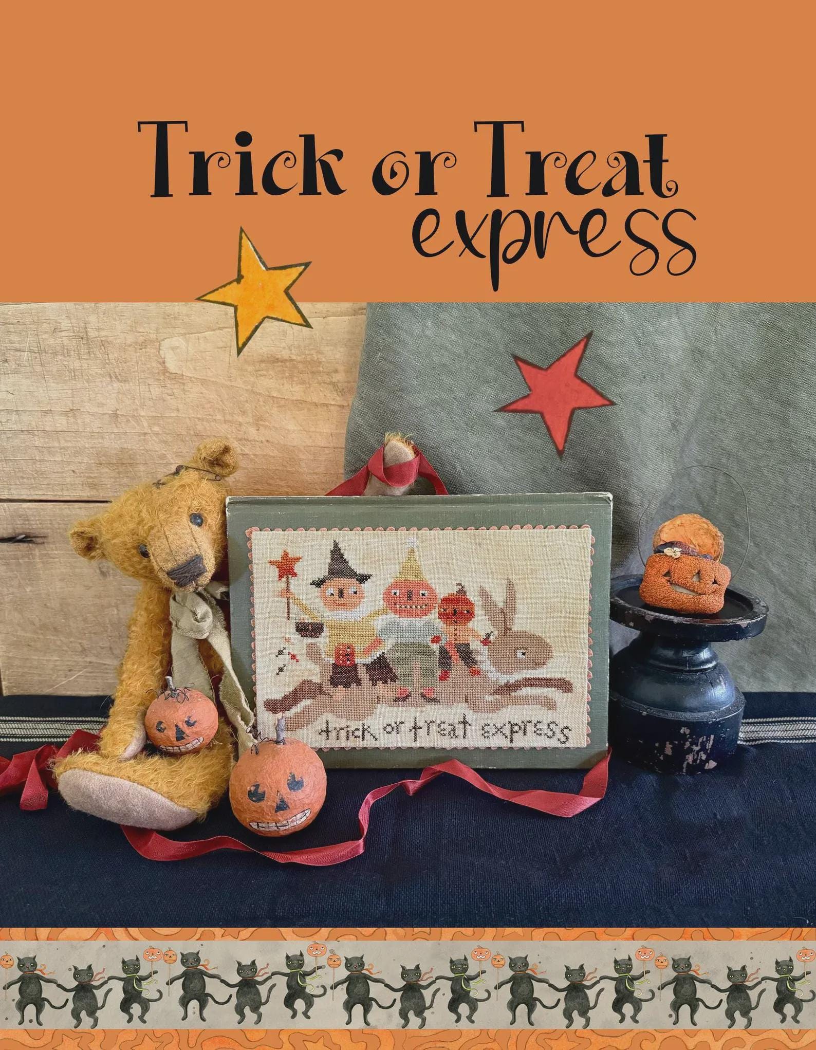 Teresa Kogut Creative Whims "Hello Midnight" Counted Cross Stitch Pattern, Booklet, 8 Spooktacular Designs, Pattern Only