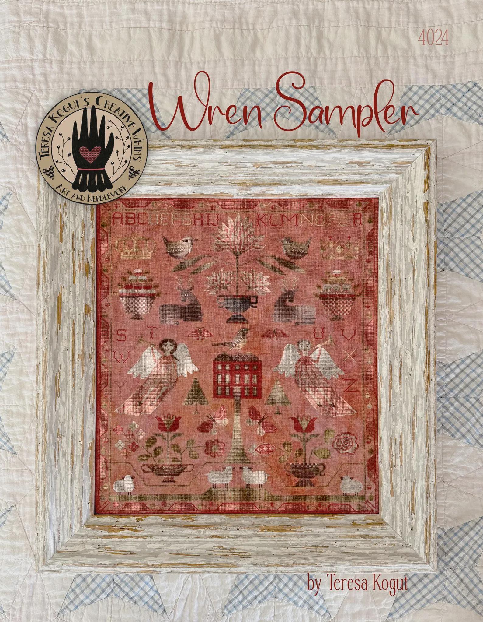 Teresa Kogut Creative Whims "Wren Sampler" Counted Cross Stitch Pattern, Chart, Pattern Only