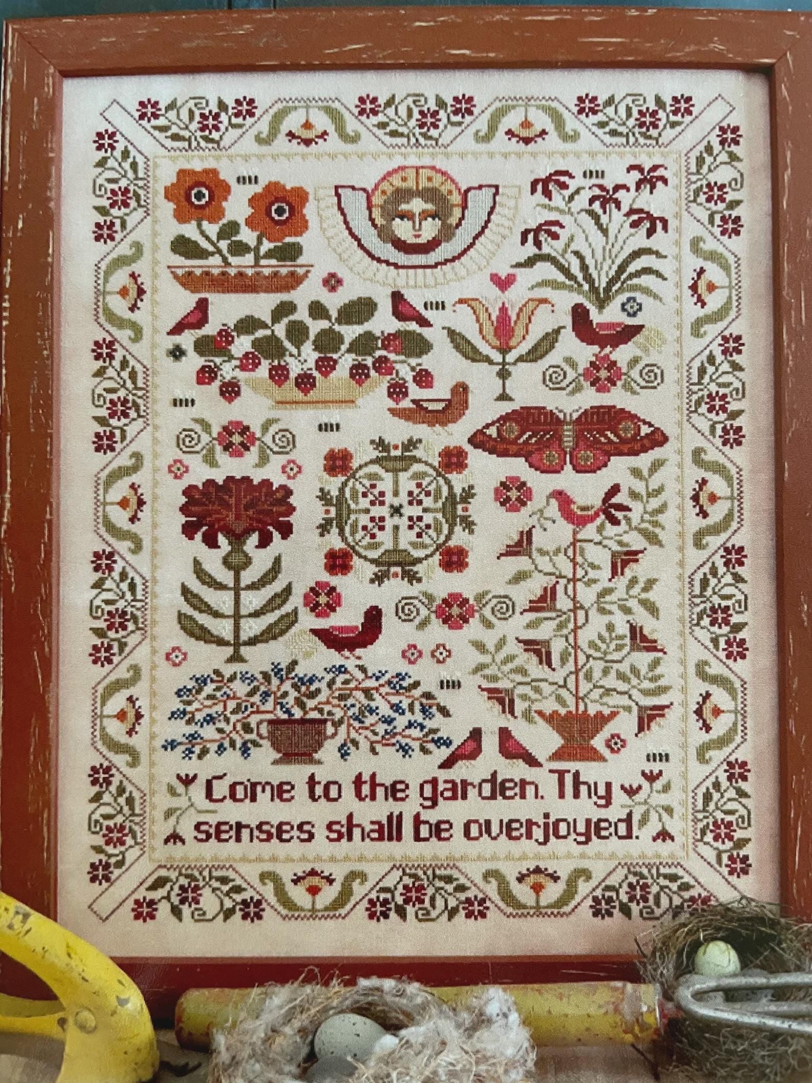 Teresa Kogut Creative Whims "Come To The Garden" Counted Cross Stitch Pattern, Sampler, Chart, Pattern Only