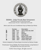 TERESA KOGUT'S Creative Whims "Jolly Truck Star Ornament"  Counted Cross Stitch Pattern  Christmas, Pattern Only