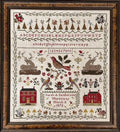 THE SCARLETT HOUSE "Sarah A. Sanderson 1872" Counted Cross Stitch Pattern, Antique Reproduction Sampler, 2025 Needlework Marketplace Release