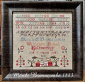 THE SCARLETT HOUSE "Maude Brimacombe 1883" Counted Cross Stitch Pattern, Antique Reproduction Sampler, 2025 Needlework Marketplace Release