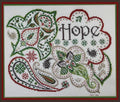 Tempting Tangles Designs "Paisley Hope" Counted Cross Stitch Pattern, Chart, Pattern Only