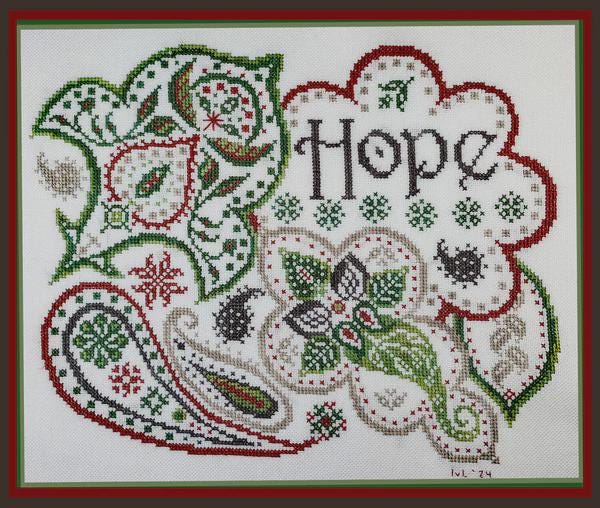 Tempting Tangles Designs "Paisley Hope" Counted Cross Stitch Pattern, Chart, Pattern Only