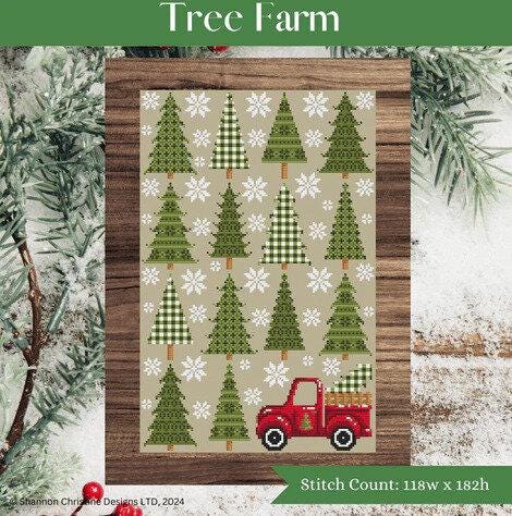 SHANNON CHRISTINE DESIGNS "Tree Farm" Counted Cross Stitch Pattern, Chart, Pattern Only