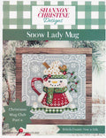 SHANNON CHRISTINE DESIGNS "Snow Lady Mug" Counted Cross Stitch Pattern, Christmas Mug Club, Chart, Pattern Only