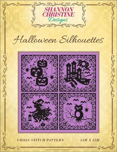 SHANNON CHRISTINE DESIGNS "Halloween Silhouettes" Counted Cross Stitch Pattern, Chart, Pattern Only