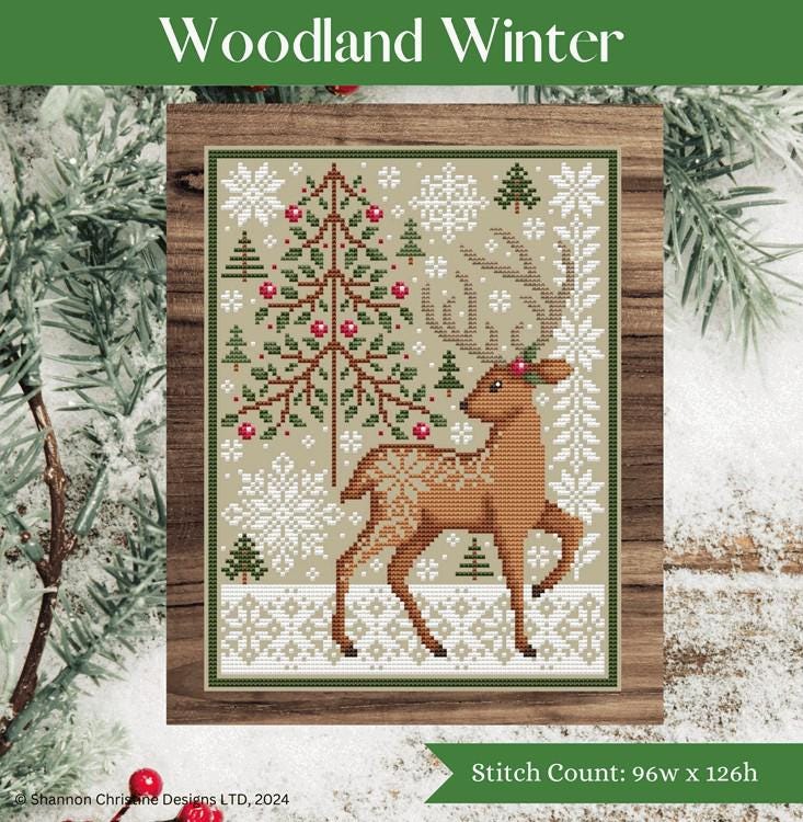 SHANNON CHRISTINE DESIGNS "Woodland Winter" Counted Cross Stitch Pattern, Chart, Pattern Only