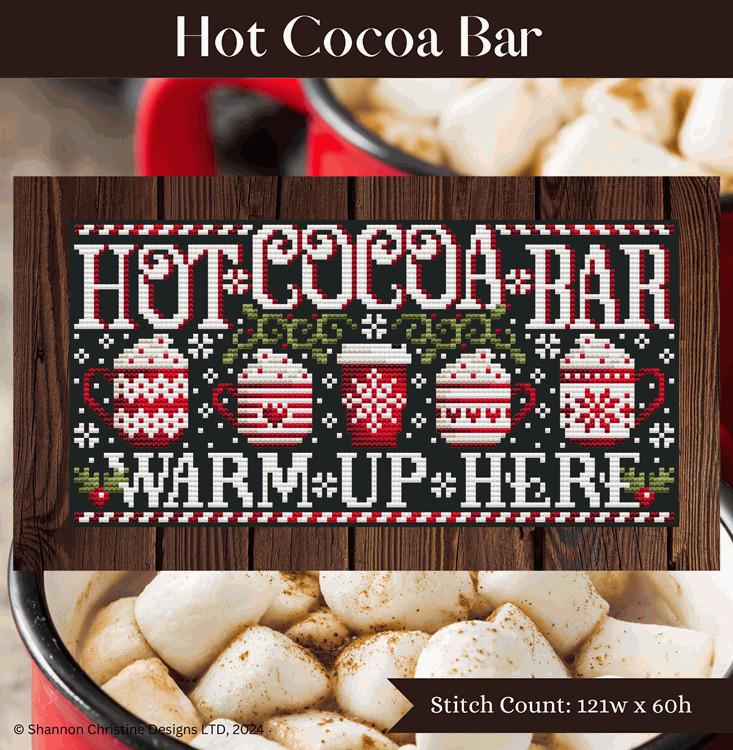 SHANNON CHRISTINE DESIGNS "Hot Cocoa Bar" Counted Cross Stitch Pattern, Chart, Pattern Only