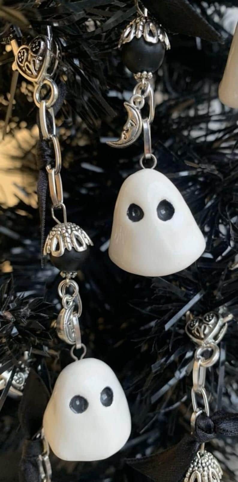 Rovaris ~ Boo Ceramic Ghost Scissor Fob, Halloween, Handcrafted from Samone, Italy