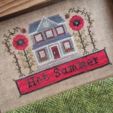 PUNTINI PUNTINI "Hot Summer - Seasons Houses" Counted Cross Stitch, Chart, Pattern Only