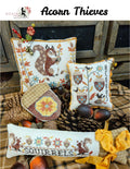 QUAINT ROSE NEEDLEARTS "Acorn Thieves" Counted Cross Stitch Pattern, Sampler, Chart, Set of 4, Needlework Marketplace 2025, Pattern Only