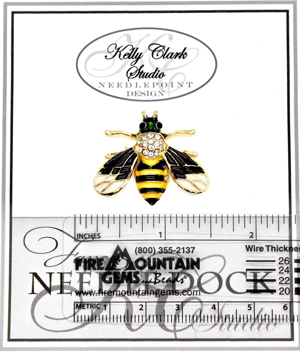 Kelly Clark Studio ~ Green Headed Needle Minder, Needle Dock, Canvas Magnet, Needle Garage, Needleminder