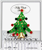 Kelly Clark Studio ~ Emerald Christmas Tree Needle Minder, Needle Dock, Canvas Magnet, Needle Garage, Needleminder