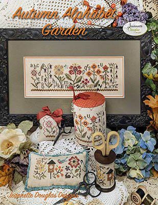 JEANNETTE DOUGLAS DESIGNS "Autumn Alphabet Garden", Counted Cross Stitch Pattern, Chart, Pattern Only