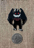 REBEL STITCHER DESIGNS "Mothman - Spread Your Wings" Strong High Quality Magnet  Enamel Needle Minder