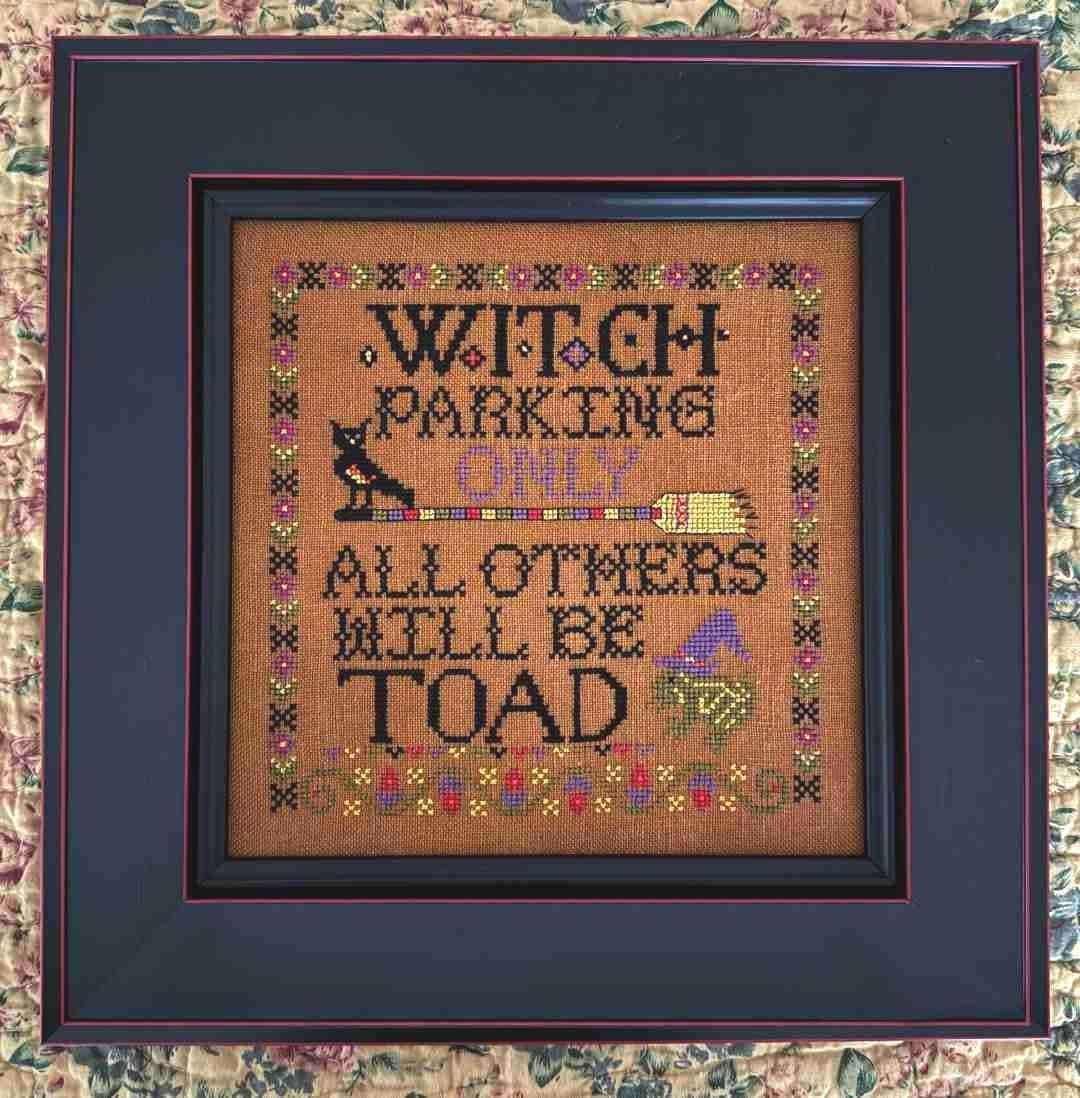 ROSEWOOD MANOR "Witch Parking Only" Counted Cross Stitch Pattern, Chart, Needlework Marketplace 2025, Pattern Only