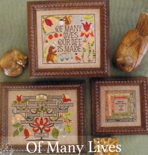 THE BLUE FLOWER "Of Many Lives"  Counted Cross Stitch Pattern  3 Designs, Pattern Only