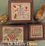 THE BLUE FLOWER "Of Many Lives"  Counted Cross Stitch Pattern  3 Designs, Pattern Only