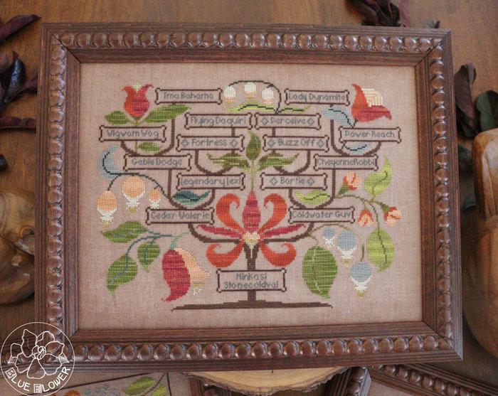 THE BLUE FLOWER "Of Many Lives"  Counted Cross Stitch Pattern  3 Designs, Pattern Only