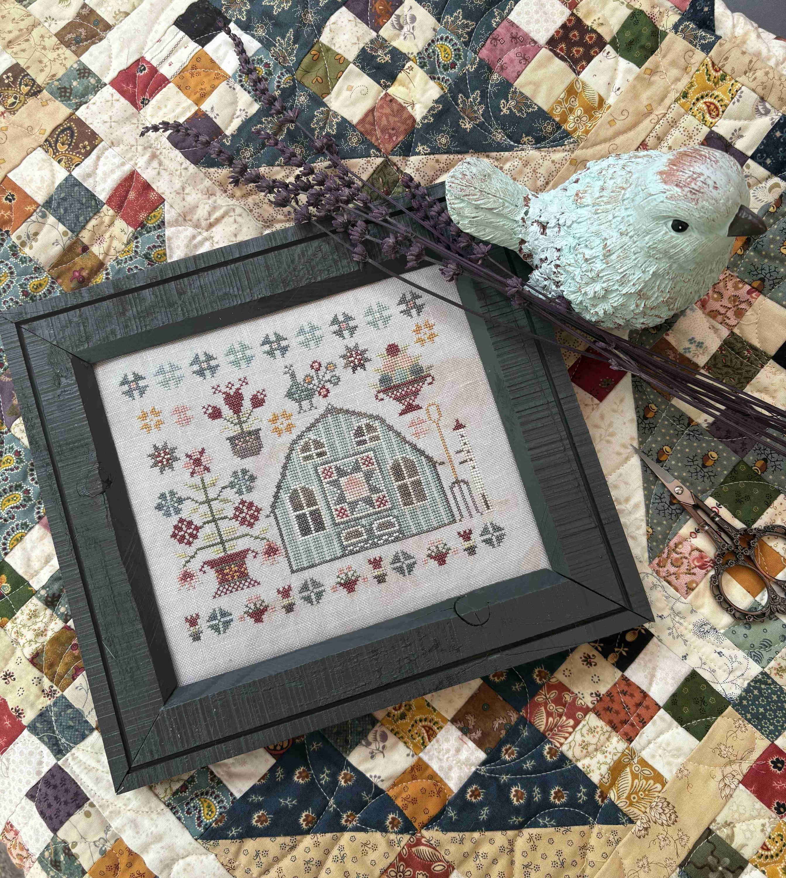 Pansy Patch Quilts & Stitchery "Summer Quilt Barn" Counted Cross Stitch, Needlework Marketplace 2025, Pattern Only