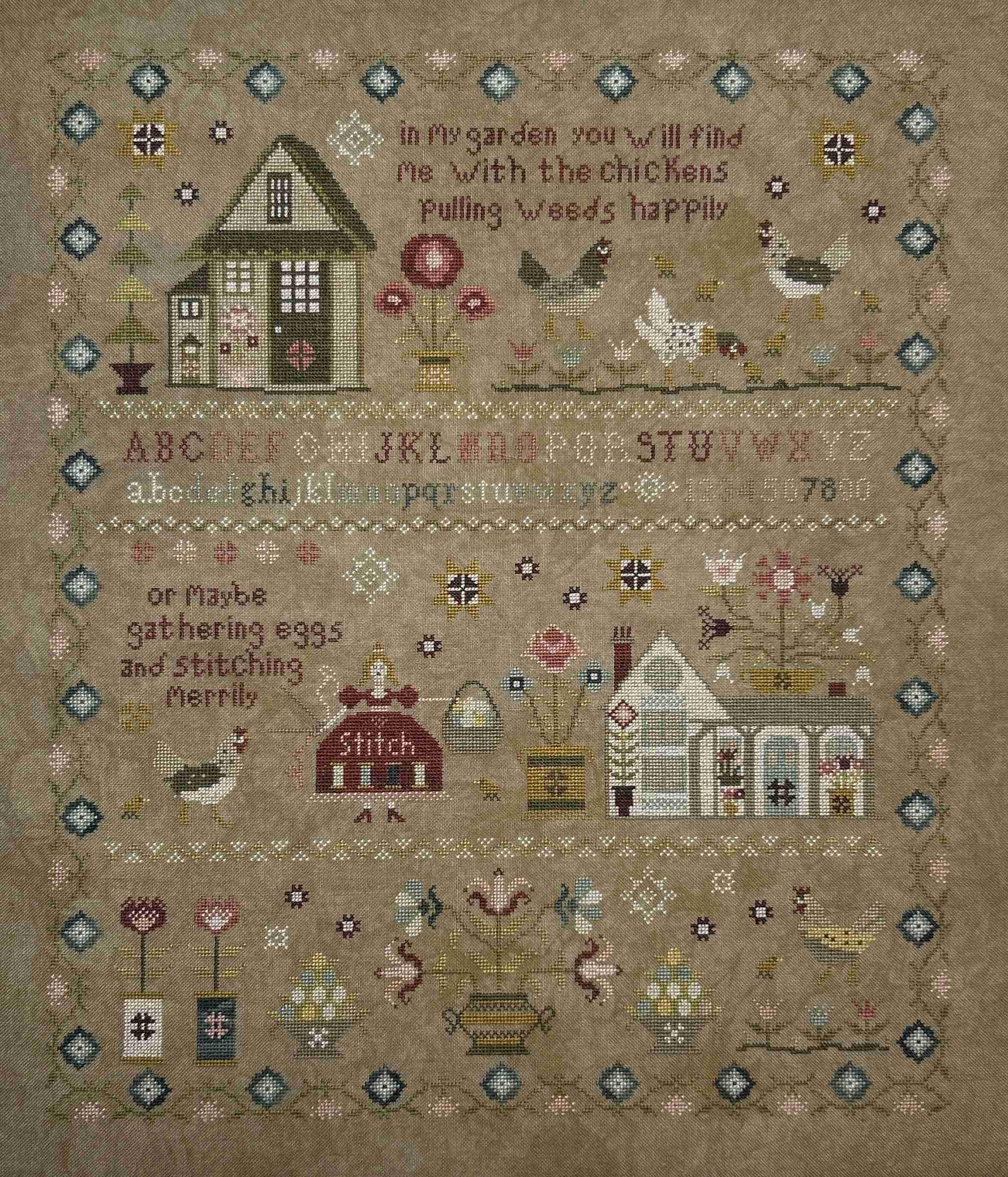 Pansy Patch Quilts & Stitchery "The Simple Tranquility Sampler and Smalls" Counted Cross Stitch, Needlework Marketplace 2025, Pattern Only