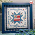 CHERRY BLOSSOMS "Land That I Love" Counted Cross Stitch Pattern, Chart, Paper Pattern