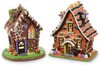 Halloween Decorations ~ Lighted Halloween Gingerbread House ~ 9.5" (Set of 2) ~ Halloween Decor K132 ~ New for 2025