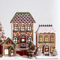 13" Gingerbread House ~ Lighted Chocolate Frosted Gingerbread House Christmas Decoration ~ Christmas K114 ~ Free Shipping ~ New for 2025