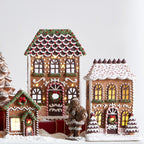 13" Gingerbread House ~ Lighted Chocolate Frosted Gingerbread House Christmas Decoration ~ Christmas K114 ~ Free Shipping ~ New for 2025