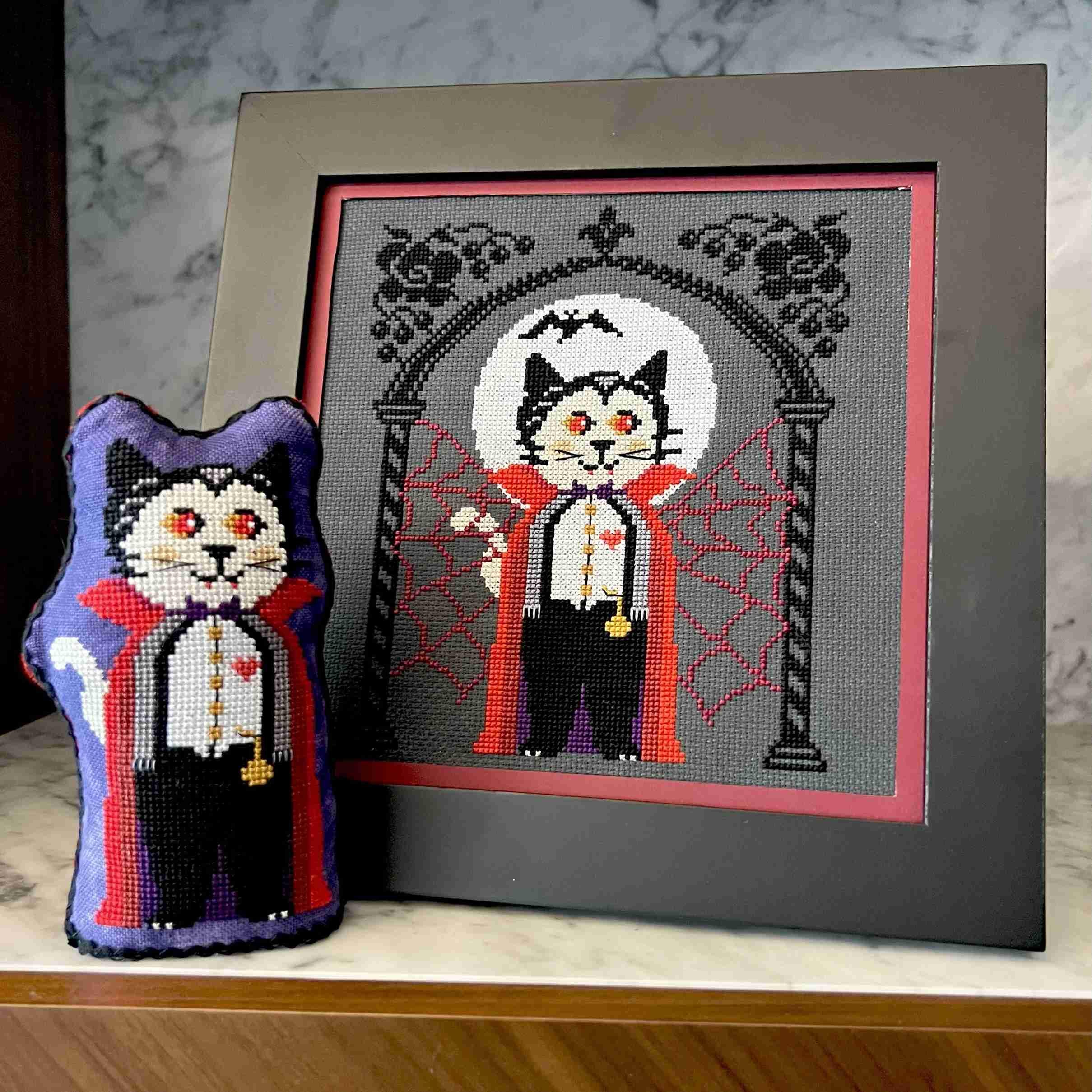 DECEMBER STITCHES "Midnight Cat" Counted Cross Stitch Pattern, Needlework Marketplace 2025, Pattern Only