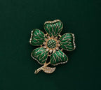 KINGSLAND NEEDLE MINDER ~ Green Flower Needle Minder, 1.5" Diameter, Needle Dock, Canvas Magnet, Needle Garage, Needleminder