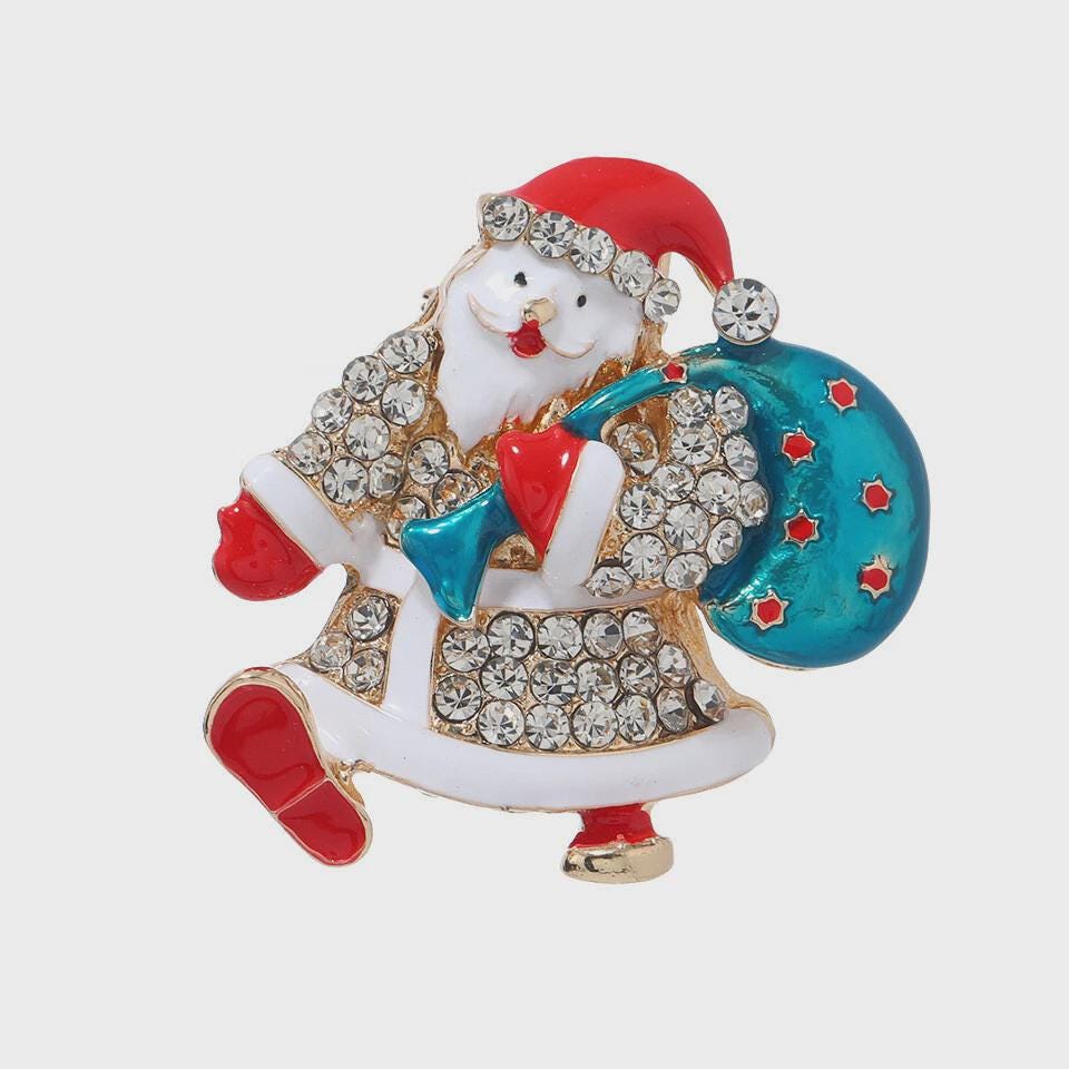 Wonderful Santa Claus Fashion Holiday Brooch