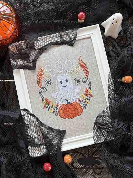 LOVE POPPET "Boo Ghost"  Counted Cross Stitch  Needlework Marketplace 2025, Pattern Only
