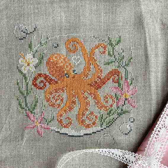 LOVE POPPET "Octopus Bubble"  Counted Cross Stitch  Needlework Marketplace 2025, Pattern Only