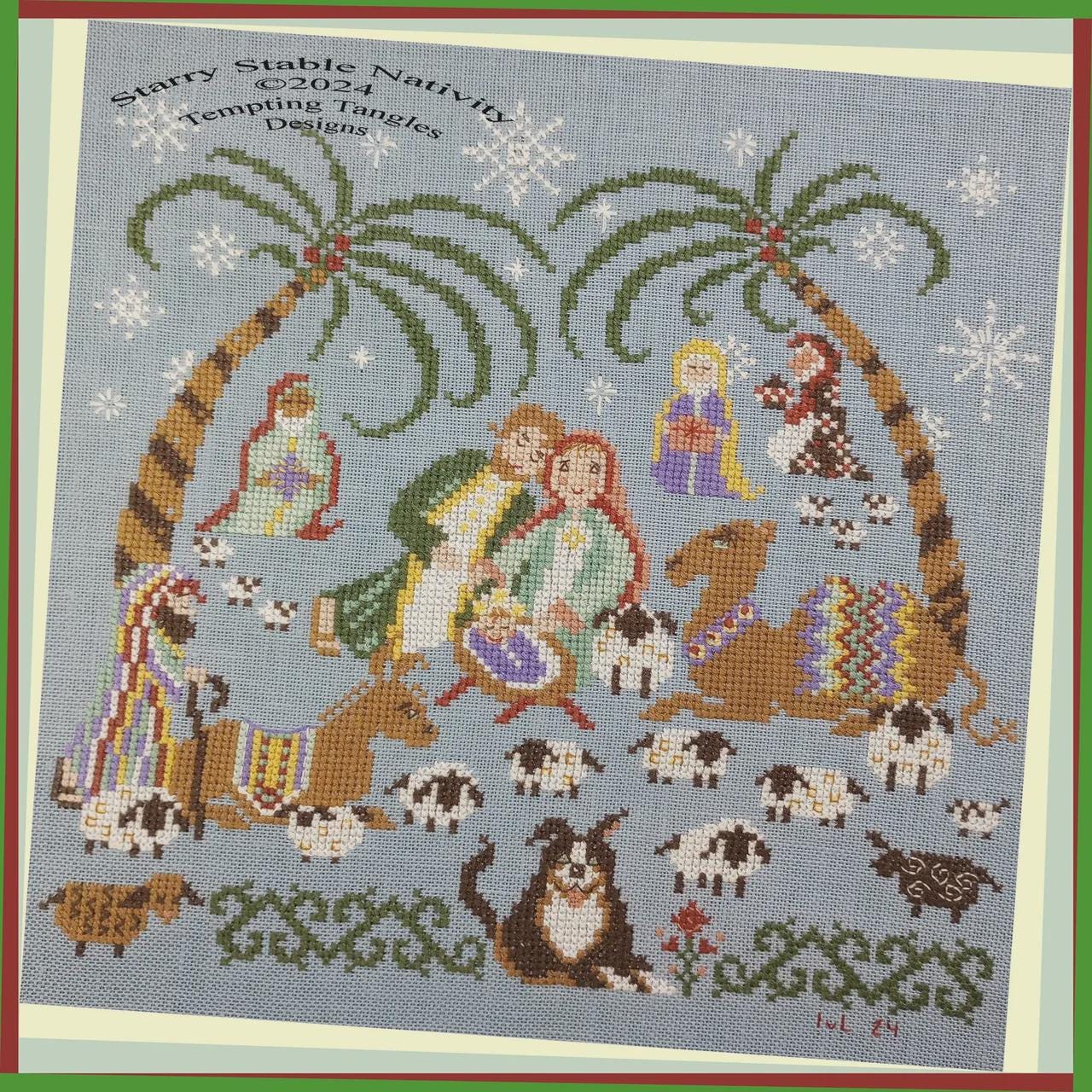Tempting Tangles Designs "Starry Stable Nativity" Counted Cross Stitch Pattern, Chart, Pattern Only