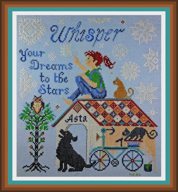Tempting Tangles Designs "Whisper To The Stars" Counted Cross Stitch Pattern, Chart, Pattern Only