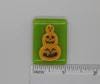 BEAU VERRE ART "Halloween Jack O'Lantern Stack Fused Glass Needle Minder"  Magnet  Needleminder  One-of-a-Kind  Handcrafted by Kelly
