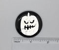 BEAU VERRE ART "Halloween Growling Pumpkin Fused Glass Needle Minder"  Magnet  Needleminder  One-of-a-Kind  Handcrafted by Kelly 6059