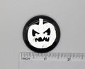 BEAU VERRE ART "Halloween Spooky Pumpkin Fused Glass Needle Minder"  Magnet  Needleminder  One-of-a-Kind  Handcrafted by Kelly 6059