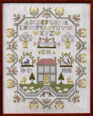 Moira Blackburn Traditional Sampler Chart "Country House Sampler" Counted Cross Stitch Pattern, Chart, Sampler, Pattern Only