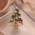 BROOCH ~ Inlaid Rhinestone Christmas Tree Brooch ~ Jewelry, Gift, Pin