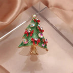 BROOCH ~ Inlaid Rhinestone Christmas Tree Brooch ~ Jewelry, Gift, Pin