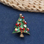 BROOCH ~ Inlaid Rhinestone Christmas Tree Brooch ~ Jewelry, Gift, Pin